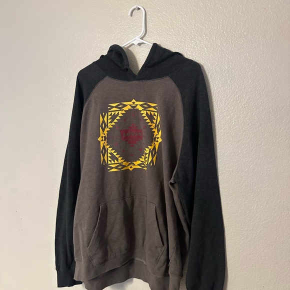 Levi's Charcoal hoodie with Yellow and Red Graphic - Picture 2 of 5